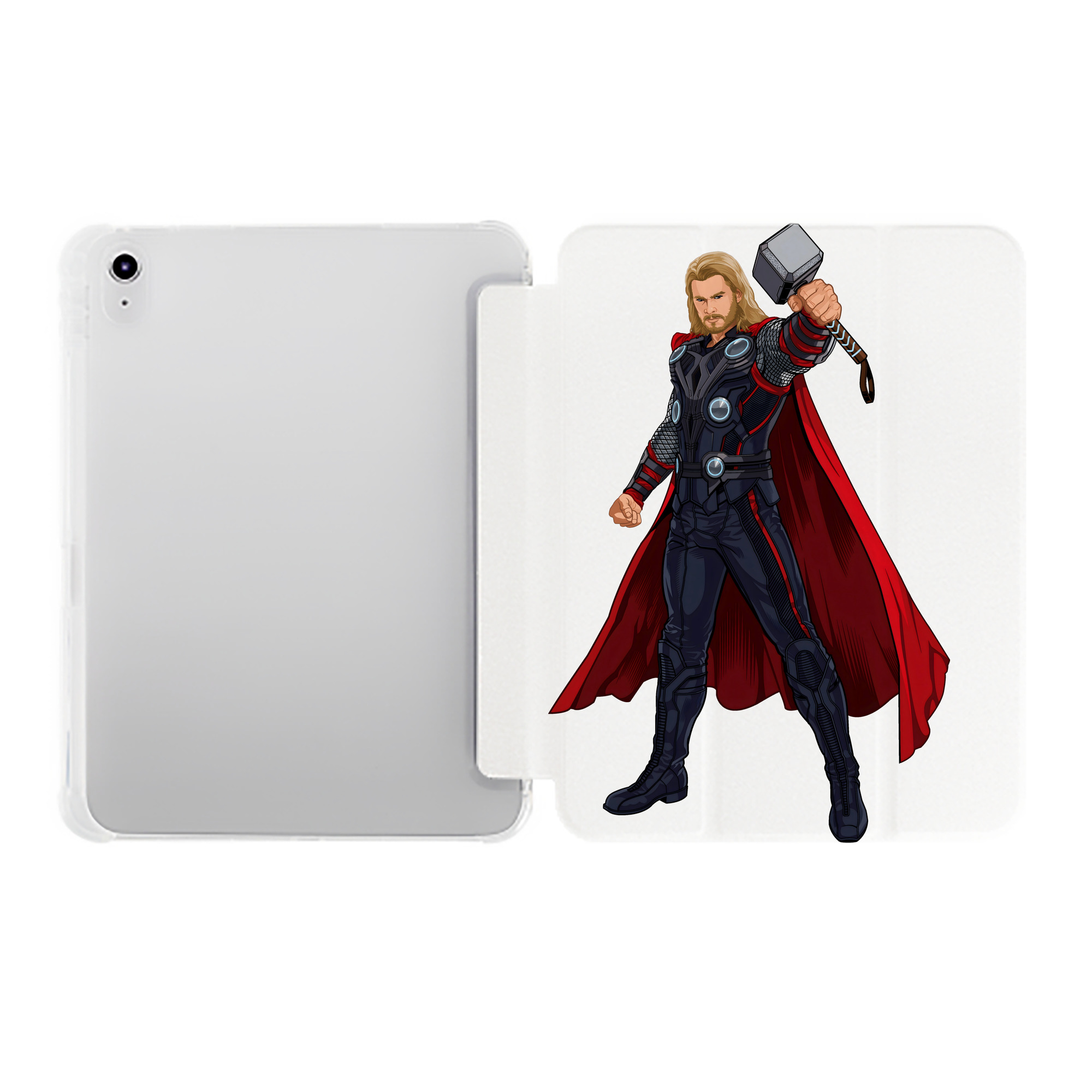 （画像用） アベンジャーズ The Avengers IPad ケース ペン収納付き 三つ折りスタンド PUレザー×シリコン 対応機種9.5/10.5/10.9インチ